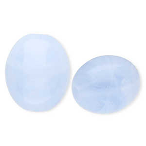 Acryl kralen ovaal Blue-marble