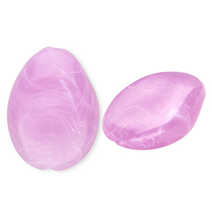 Acryl kralen druppel Lavender purple-marble