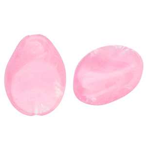 Acryl kralen druppel Pink-marble