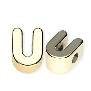 Letterkralen van acryl letter U Gold