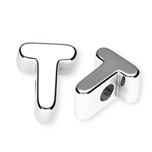 Letterkralen van acryl letter T Silver
