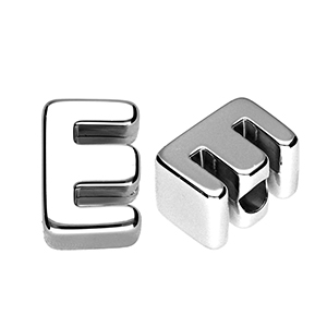 Letterkralen van acryl letter E Silver