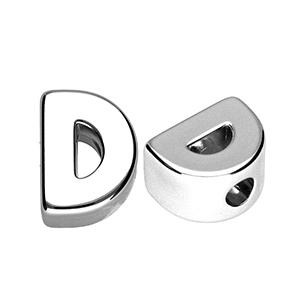 Letterkralen van acryl letter D Silver