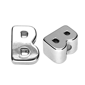 Letterkralen van acryl letter B Silver