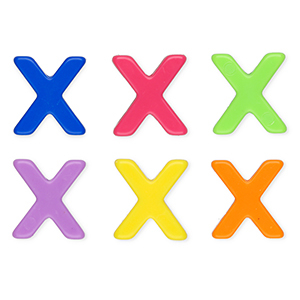 Letterkralen van acryl letter X Multicolour