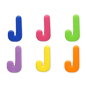 Letterkralen van acryl letter J Multicolour