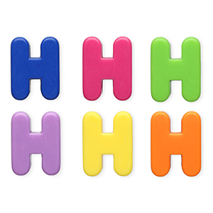 Letterkralen van acryl letter H Multicolour