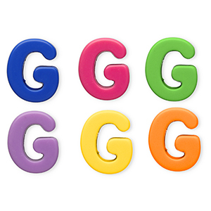 Letterkralen van acryl letter G Multicolour