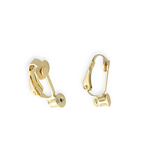 Onderdelen DQ&reg; Eco-brass&reg; metaal clipoorbellen met stopper Goud (nikkelvrij)