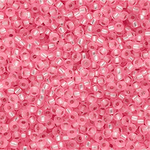 Miyuki rocailles 11/0 Pink Transparent Silver Lined 11-0022