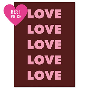 BY31&reg; Sieraden kaartjes "Love" Dark brown-dark pink
