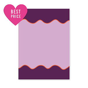 BY31&reg; Sieraden kaartjes golven Purple-orange-black