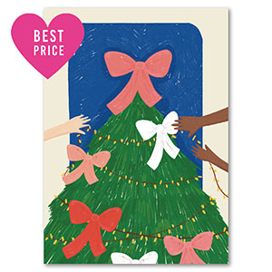 Sieraden kaartjes kerstboom Green-blue-pink