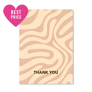 Sieraden kaartjes "Thank you" Beige-brown