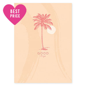 Sieraden kaartjes "Good days" Apricot beige