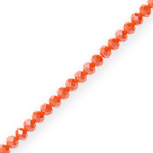 Top Facet kralen 6x4mm disc Tamale red-pearl shine coating