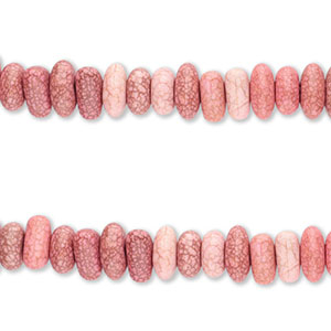 Kralen keramiek kiezelvormig Terracotta pink