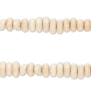 Kralen keramiek kiezelvormig Light semolina beige