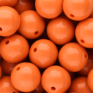18 mm DQ acryl kralen shiny Orange peel 16-1359 TCX