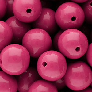 16 mm DQ acryl kralen shiny Rose violet 17-2624 TCX