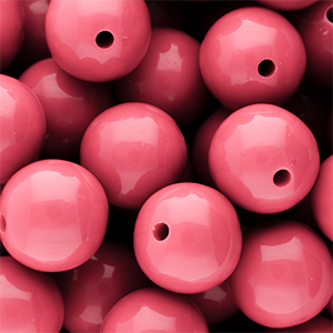 16 mm DQ acryl kralen shiny Pink lemonade 16-1735 TCX