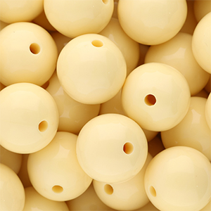 16 mm DQ acryl kralen shiny Pastel yellow 11-0616 TPG