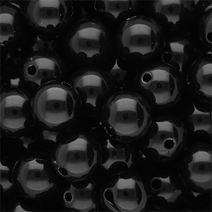 12 mm DQ acryl kralen shiny Black