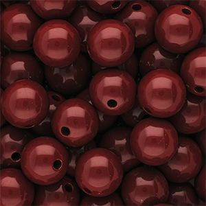 12 mm DQ acryl kralen shiny Salsa red 18-1657 TCX
