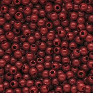 4 mm DQ acryl kralen shiny Salsa red 18-1657 TCX