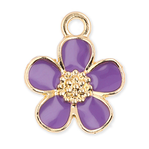 Bedels metaal bloem Gold-purple