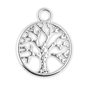 Bedels metaal levensboom Silver