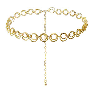 Heupkettingen dubbele ring Gold