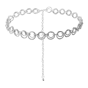 Heupkettingen dubbele ring Silver