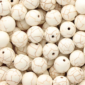 Kralen keramiek 12mm White