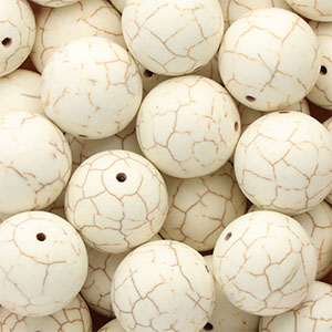 Kralen keramiek 20mm White