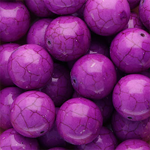 Kralen keramiek 20mm Purple