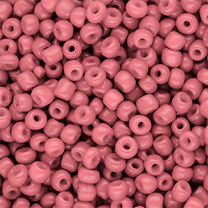 Glaskralen Rocailles 6/0 (4mm) Salmon pink