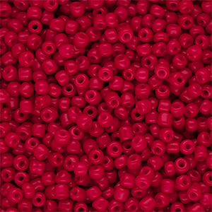 Glaskralen Rocailles 8/0 (3mm) Red
