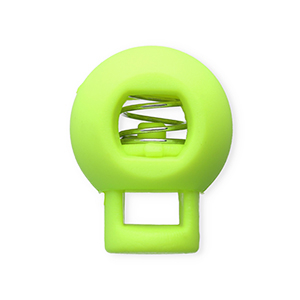 Gekleurde onderdelen koordstopper bal Neon green