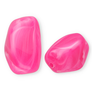 Acryl kralen rechthoek Fuchsia-marble