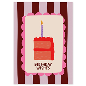 BY31&reg; Sieraden kaartjes "Birthday wishes" Brown-purple-pink-cr&eacute;me-red