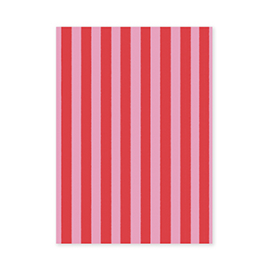 BY31&reg; Sieraden kaartjes rechte lijnen Red-pink