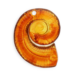 Acryl hangers schelp Amber brown