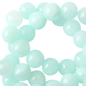 6 mm natuursteen kralen Light turquoise blue