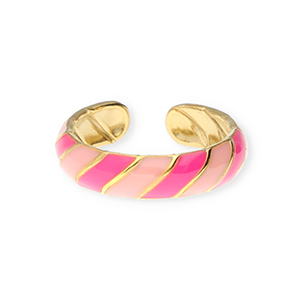 Roestvrij stalen (RVS) Stainless steel ringen Gold-pink