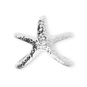 Roestvrij stalen (RVS) Stainless steel ringen zeester Silver