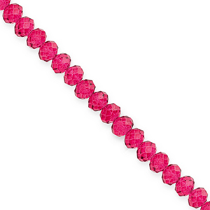 Top Facet kralen 6x5mm disc Cherry pink