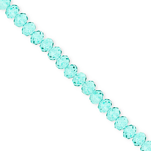 Top Facet kralen 4x3mm disc Turquoise green
