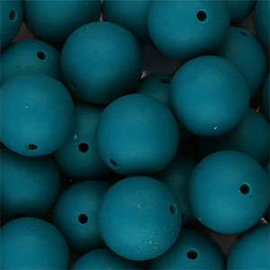Siliconen kralen 18mm rond Teal green