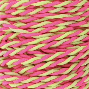 Gekleurd elastisch draad 2.5mm Neon pink-neon yellow